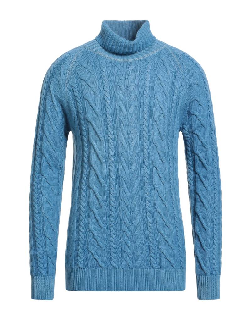 MOORER Rollkragenpullover Herren Azurblau von MOORER