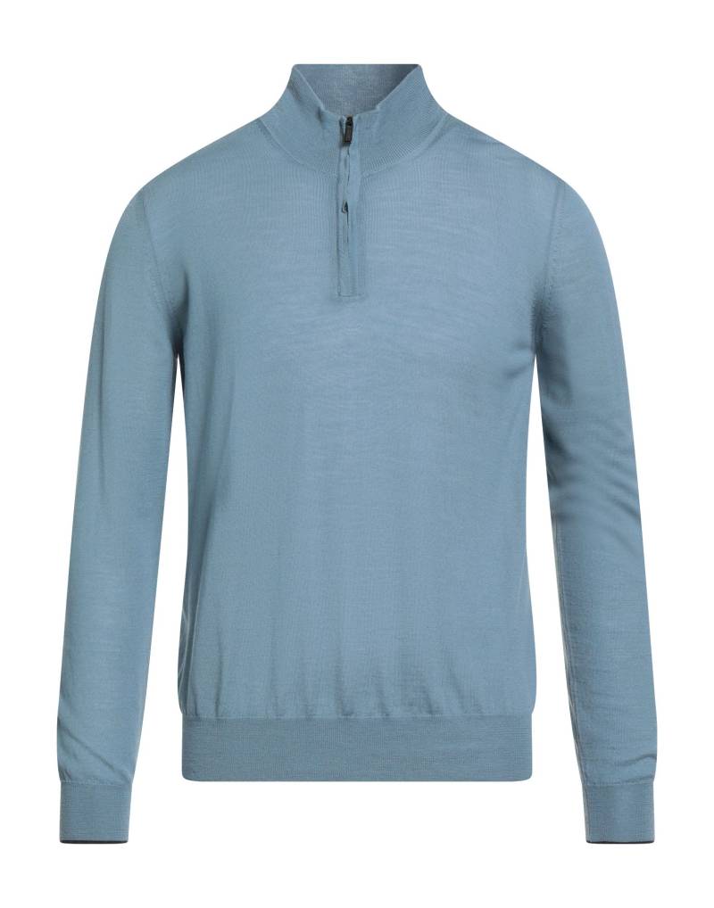 MOORER Rollkragenpullover Herren Taubenblau von MOORER