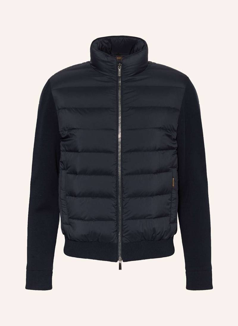 Moorer Daunenjacke Im Materialmix blau von MOORER