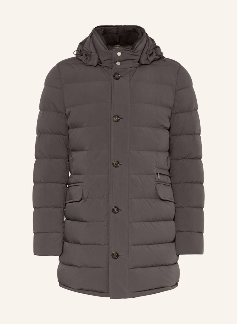 Moorer Daunenmantel Calandri Mit Herausnehmbarer Blende grau von MOORER