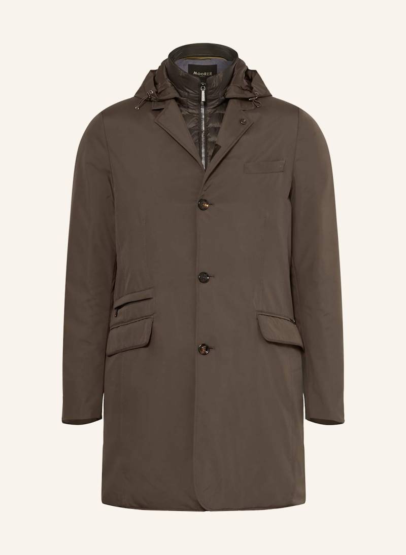 Moorer Daunenmantel Mit Herausnehmbarer Blende braun von MOORER