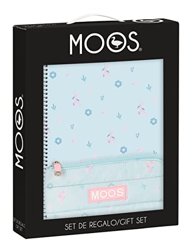 MOOS - Geschenkset, Geschenkbox, 3er-Pack, Schreibwaren-Set, spezielles Geschenk, 28 x 6 x 35 cm, Türkisblau, Blau/Türkis, Estándar, Casual von MOOS