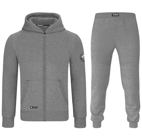 MOOSELINE Herren Jogginganzug Trainingsanzug Sportanzug mit Classic Patch (M, Hellgrau) von MOOSELINE