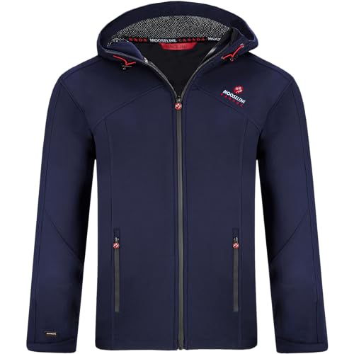 MOOSELINE Herren Softshell Jacke Freizeitjacke Funktionsjacke Outdoor (XL, navy blue) von MOOSELINE