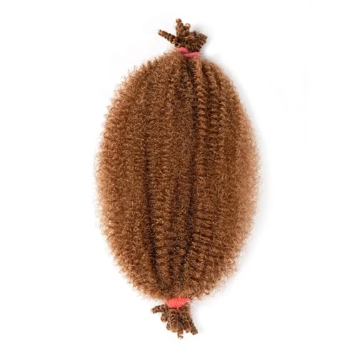 Pferdeschwanz-Verlängerung Afro-Twist-Haar, 30,5 cm, federndes Afro-Twist-Haar, vorgeflochtenes Spring-Twist-Häkelhaar, vorgedehntes Wickelhaar for weiche Locs-Haarverlängerungen Haarteil für Frauen ( von MOOWI