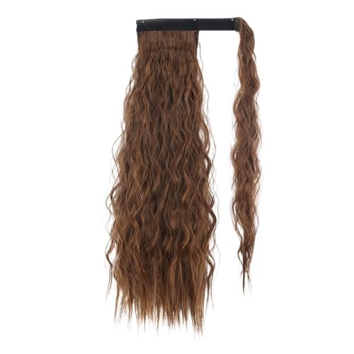 Pferdeschwanz-Verlängerung Pferdeschwanz-Extensions, 22/34 Zoll langer Afro-Locken-Wickel-Pferdeschwanz, lockiges, gewelltes synthetisches Haarteil for Frauen, gefälschte Pferdeschwänze, Clip-in-Haarv von MOOWI