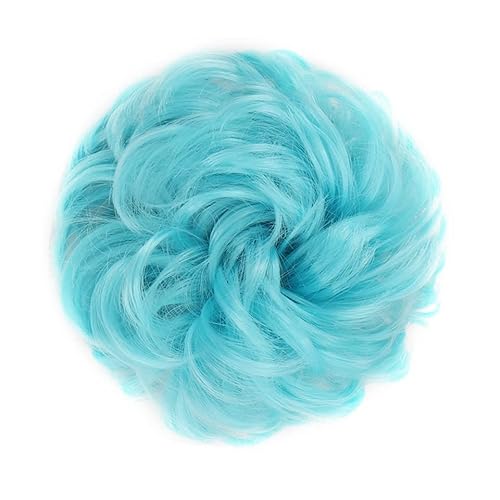 Unordentliches Brötchen-Haar (1/2 Stück) Dutt-Pferdeschwanz-Haarverlängerungen for Frauen, Mädchen, Kinder, synthetische lockige Donut-Chignon-Haarteile, elastisches Haarband, Hochsteckfrisur, Chignon von MOOWI