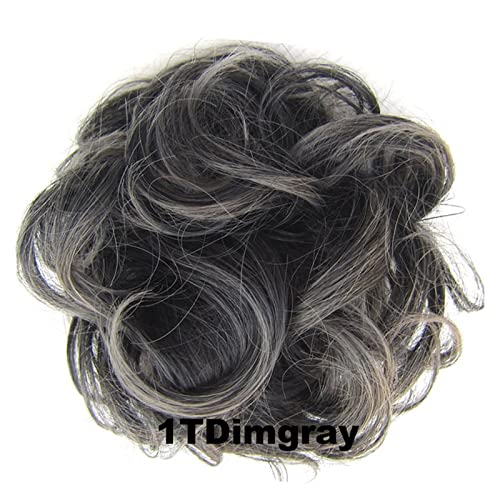 Unordentliches Brötchen-Haar 1 Stück Scrunchies-Verlängerung, lockiges, gewelltes, unordentliches, synthetisches, unordentliches Haarknoten-Haar, zerzaustes Hochsteckfrisur-Chignon-Haarteil for Frauen von MOOWI