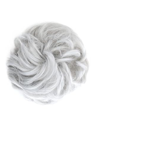 Unordentliches Brötchen-Haar 1 Stück rund ums Haar, Pferdeschwanz, Donut-Haarknoten, Haarschmuck for Frauen, synthetischer, unordentlicher, lockiger, gewellter Scrunchie-Chignon mit Gummibandwickel Br von MOOWI