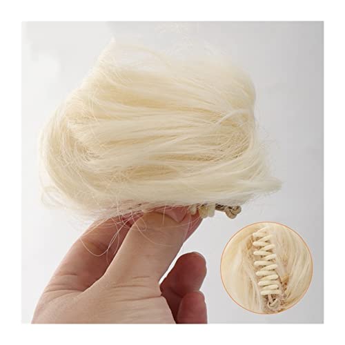 Unordentliches Brötchen-Haar 2-teiliges Zubehör, synthetischer Haarknoten, Pferdeschwanz, Haarteile for Frauen und Mädchen, Katzenohren, Haar, Donut-Chignon, Klaue, Clip-in, unordentlicher Dutt, Mini- von MOOWI