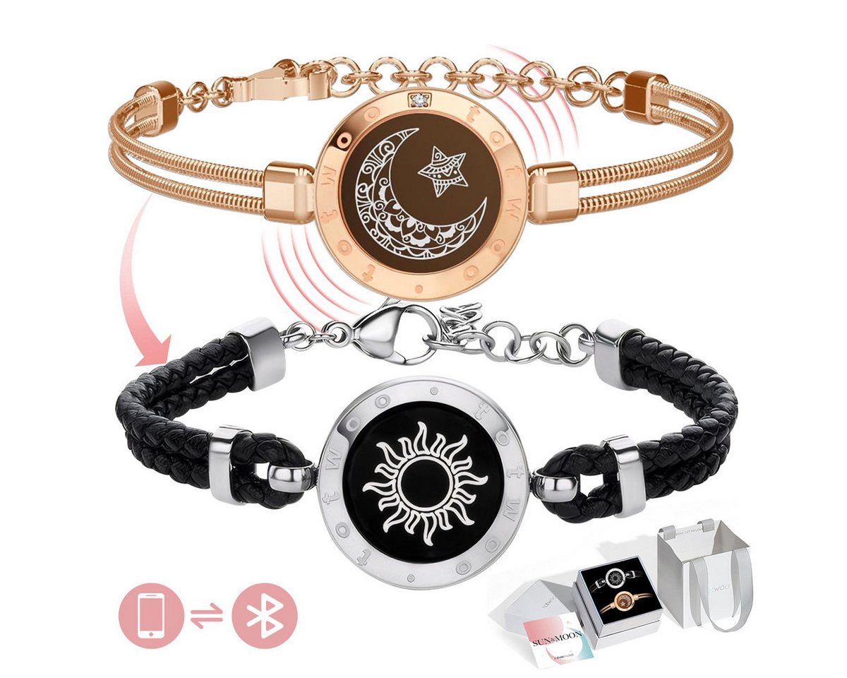 MOPUEA Bettelarmband Bettelarmband Intelligentes Sensorarmband Paararmbänder Armband (2-tlg) von MOPUEA