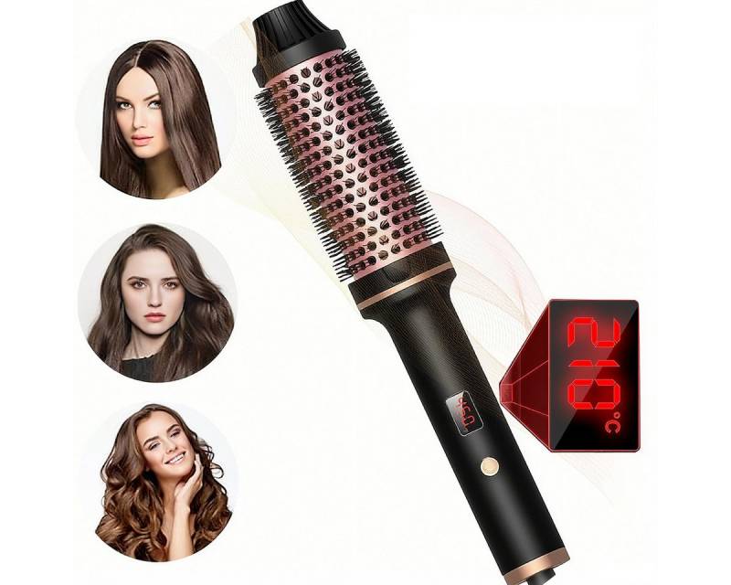 MOPUEA Lockenwickler 3 In 1 Lockenbürste Thermal Warmluftbürste Salon Ionen Haartrockner, 3-in-1 Stylingbürste mit Lockenstab, Glättbürste und Kammfunktion, 5 Temperaturen, ionische Keramik, 30s Aufheizen, 60min Auto-Off von MOPUEA