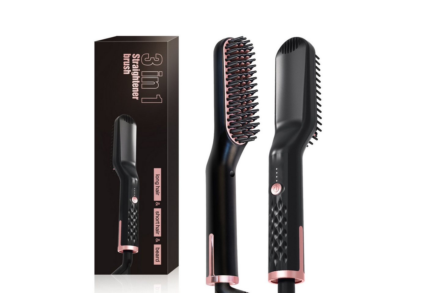 MOPUEA Multihaarstyler 3-in-1 Haarglätter und Bartglätter mit Ionentechnik für Männer, Ionentechnik, Keramikplatten, Schnellaufheizung, ergonomisches Design von MOPUEA