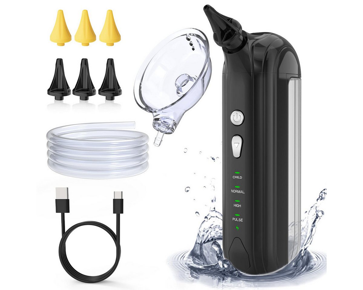 MOPUEA Ohrenreiniger Wasserbetriebener Elektrisches Ohrreinigungsset mit 4 Druckmodi Sicher, Elektrisches Ohrenreinigungssystem mit umfassendem Zubehör für sichere Reinigung., Ohrensystem mit ergonomischer Ohrmuschel und 4 Druckmodi., IPX7 wasserdicht, kinderfreundliche Modi und 60 Tage Betriebsdauer. von MOPUEA