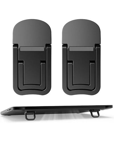 MOPZIJA 2PCS tastatur ständer,Portable Keyboard Riser, Selbstklebende Mini-Laptop-Ständer Unsichtbarer Computer-Tastatur-Ständer für Schreibtisch, Faltbare Laptop-Füße mit Anti-Rutsch-Silikon von MOPZIJA