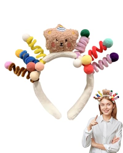 MOPZIJA bären ohren，Bärenohren Stirnband Niedliche Party Kopfbedeckung Gesichtswäsche Stirnband Tier Kopfbedeckung Mode Haarband Bequeme Haarreifen Zubehör für Erwachsene Kinder Dekoration haarreifen von MOPZIJA