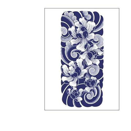 2 pcs Half-A Juice Tattoo-Aufkleber Pflanzlicher Semi-Permanenter Wasserfester Nicht Reflektierender Personalisierter Dreiviertel-Arm-Aufkleber Für Männer von MOQNISE