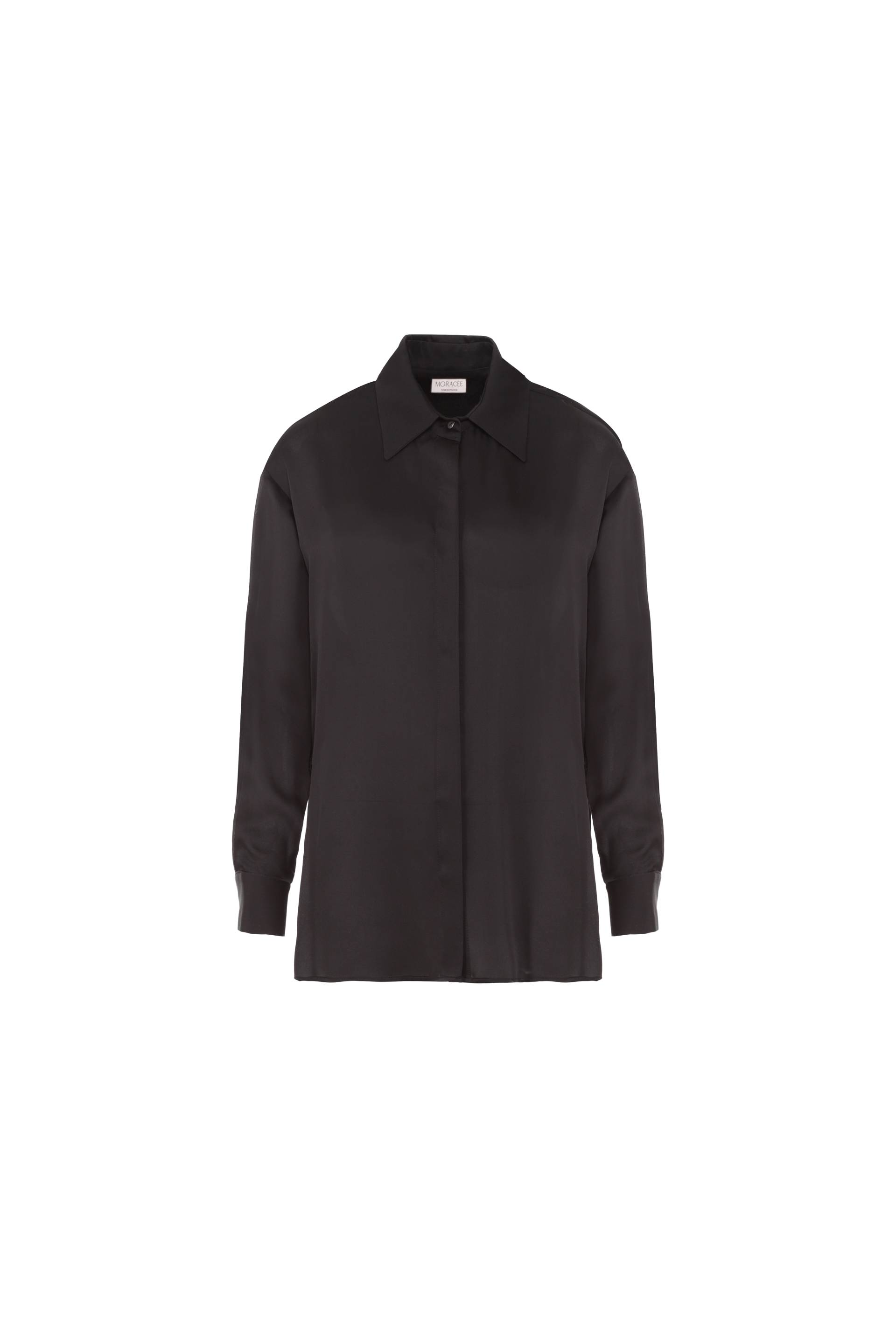 Women's Silk Shirt - Black - Black - XXL - MORACÉE - Shirts Women's Silk Shirt - Black - Black - XXL - MORACÉE - Shirts von MORACÉE