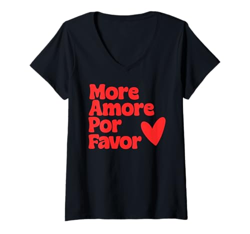 Damen MORE AMORE POR FAVOR X Mehr Liebe Selbstliebe Selflove FRONT T-Shirt mit V-Ausschnitt Damen MORE AMORE POR FAVOR X Mehr Liebe Selbstliebe Selflove FRONT T-Shirt mit V-Ausschnitt von MORE AMORE POR FAVOR X Selbstliebe Liebe Statement