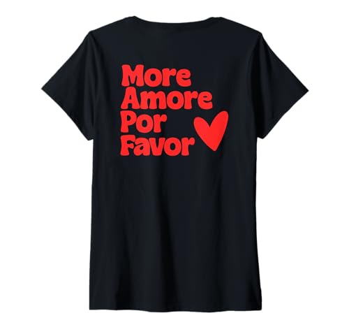 Damen MORE AMORE POR FAVOR X Mehr Liebe Selbstliebe Selflove. BACK T-Shirt mit V-Ausschnitt Damen MORE AMORE POR FAVOR X Mehr Liebe Selbstliebe Selflove. BACK T-Shirt mit V-Ausschnitt von MORE AMORE POR FAVOR X Selbstliebe Liebe Statement
