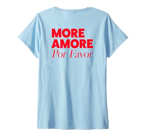 Damen MORE AMORE POR FAVOR X Liebe Selflove Selbstliebe. BACKPRINT T-Shirt mit V-Ausschnitt Damen MORE AMORE POR FAVOR X Liebe Selflove Selbstliebe. BACKPRINT T-Shirt mit V-Ausschnitt von MORE AMORE POR FAVOR. Mehr Liebe Bitte Selbstliebe