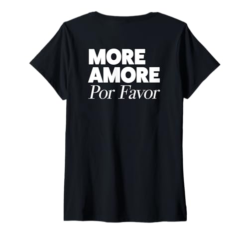 Damen MORE AMORE POR FAVOR X Liebe Selflove Selbstliebe. BACKPRINT T-Shirt mit V-Ausschnitt Damen MORE AMORE POR FAVOR X Liebe Selflove Selbstliebe. BACKPRINT T-Shirt mit V-Ausschnitt von MORE AMORE POR FAVOR. Mehr Liebe Bitte Selbstliebe