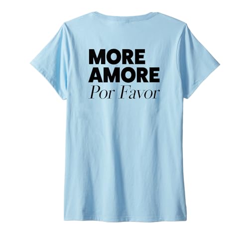 Damen MORE AMORE POR FAVOR X Liebe Selflove Selbstliebe. BACKPRINT T-Shirt mit V-Ausschnitt Damen MORE AMORE POR FAVOR X Liebe Selflove Selbstliebe. BACKPRINT T-Shirt mit V-Ausschnitt von MORE AMORE POR FAVOR. Mehr Liebe Bitte Selbstliebe