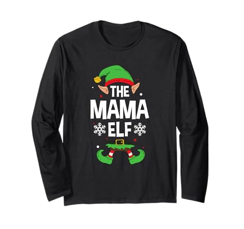 Die Mama Elf Party Familiengruppe Matching Mother X-Mas Mama Langarmshirt Die Mama Elf Party Familiengruppe Matching Mother X-Mas Mama Langarmshirt von >>MORE FAMILY XMAS AND CHRISTMAS ELF DESIGNS HERE