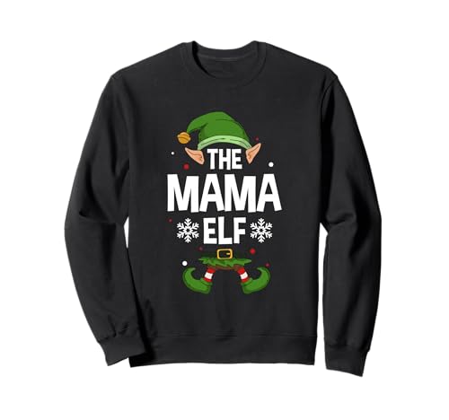 Die Mama Elf Party Familiengruppe Matching Mother X-Mas Mama Sweatshirt von >>MORE FAMILY XMAS AND CHRISTMAS ELF DESIGNS HERE