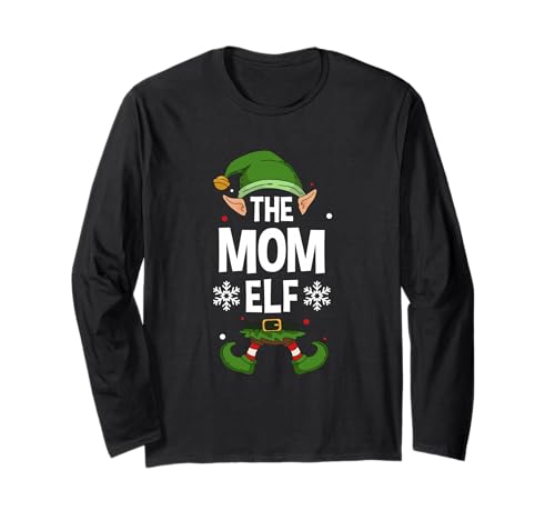 The Mom Elf Party Familiengruppe Matching Mother X-Mas Mama Langarmshirt von >>MORE FAMILY XMAS AND CHRISTMAS ELF DESIGNS HERE