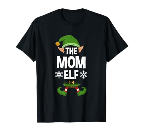 The Mom Elf Party Familiengruppe Passende Mutter X-Mas Mama T-Shirt von >>MORE FAMILY XMAS AND CHRISTMAS ELF DESIGNS HERE