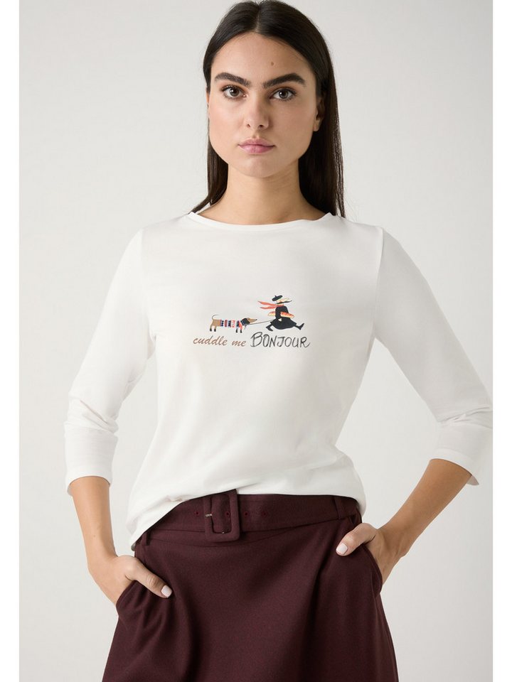 MORE&MORE 3/4-Arm-Shirt elastisches 3/4 Arm Shirt mit Frontprint MORE&MORE 3/4-Arm-Shirt elastisches 3/4 Arm Shirt mit Frontprint von MORE&MORE