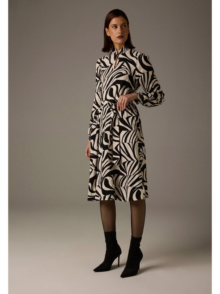 MORE&MORE A-Linien-Kleid fließendes Midikleid, Alloverprint von MORE&MORE