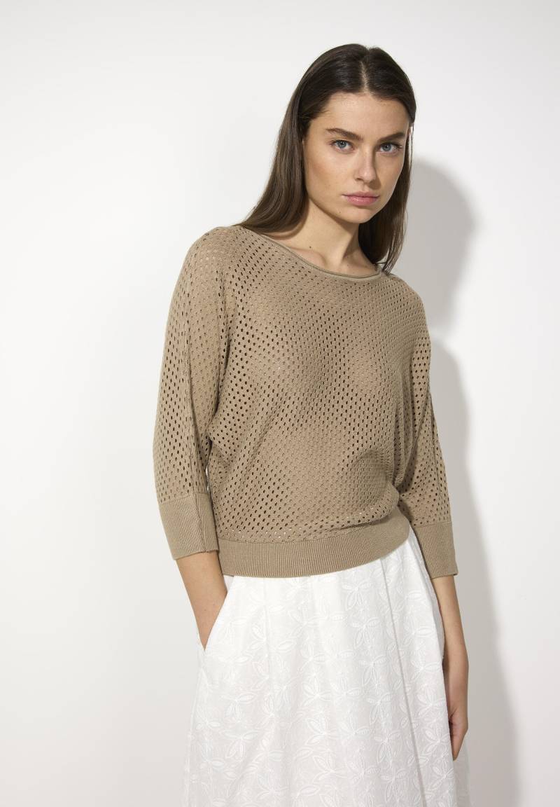 MORE & MORE - Ajourpullover beige - Gr. - 38 von MORE & MORE