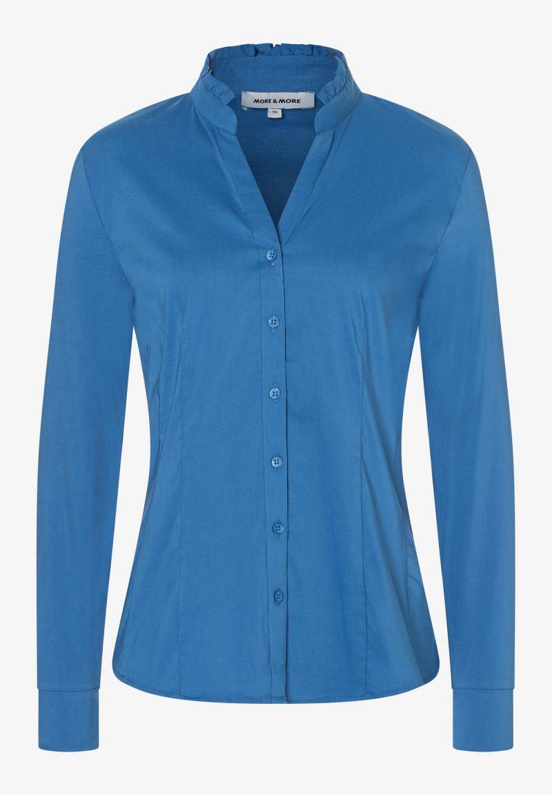MORE & MORE - Baumwoll/Stretch Bluse blau - Gr. - 36 von MORE & MORE
