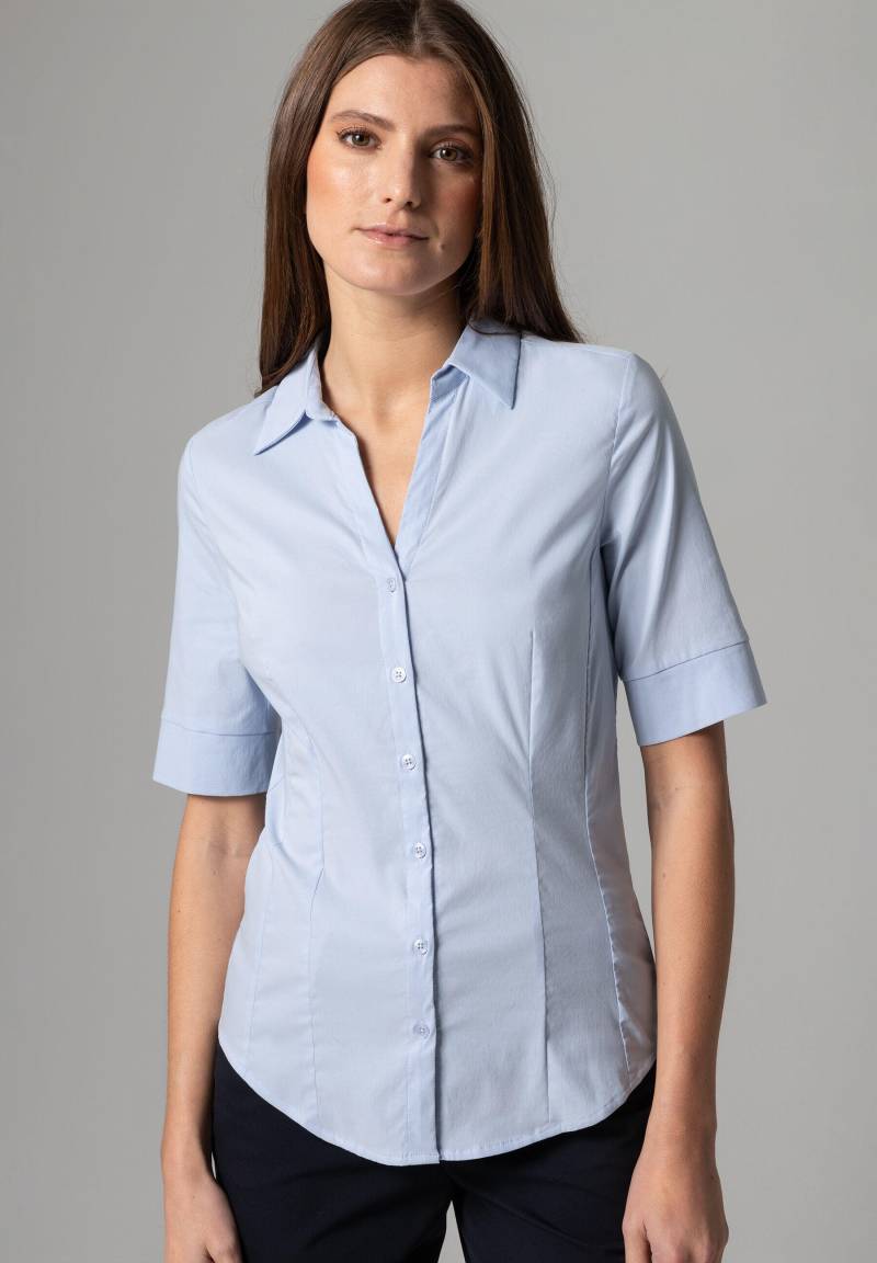 MORE & MORE - Baumwoll/Stretch Bluse blau - Gr. - 44 von MORE & MORE