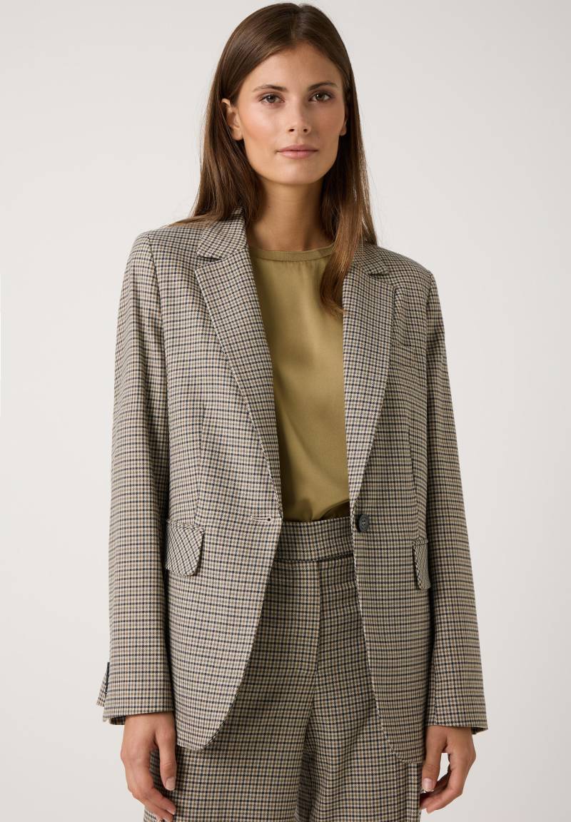 MORE & MORE - Blazer mit Minikaro beige - Gr. - 38 von MORE & MORE