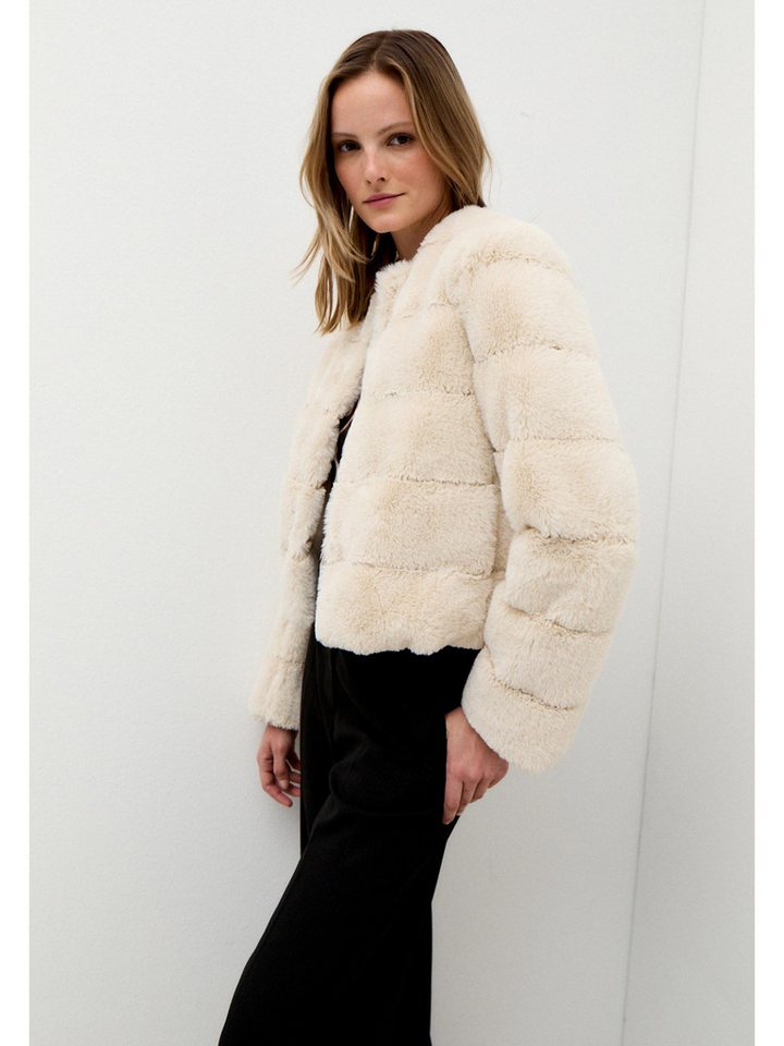 MORE&MORE Blouson kuschelige, stilvolle Kunstfell-Kurzjacke von MORE&MORE