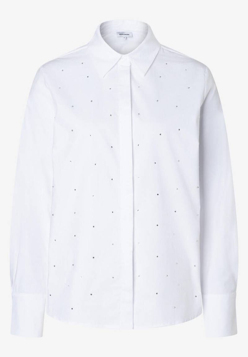 MORE & MORE - Bluse mit Glanzsteinchen weiß - Gr. - 38 von MORE & MORE