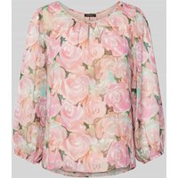 More & More Bluse mit floralem Print in Rose, Größe 40 von MORE & MORE