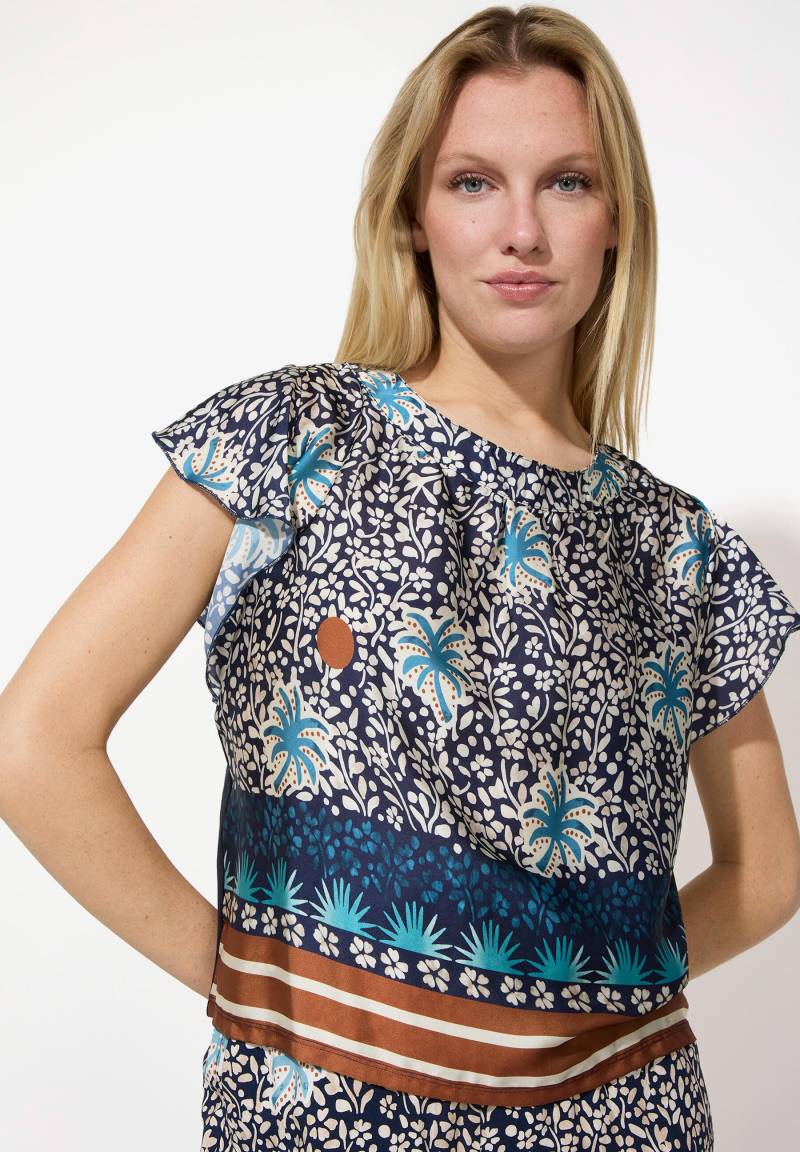 MORE & MORE - Blusenshirt mit Print blau - Gr. - 36 von MORE & MORE