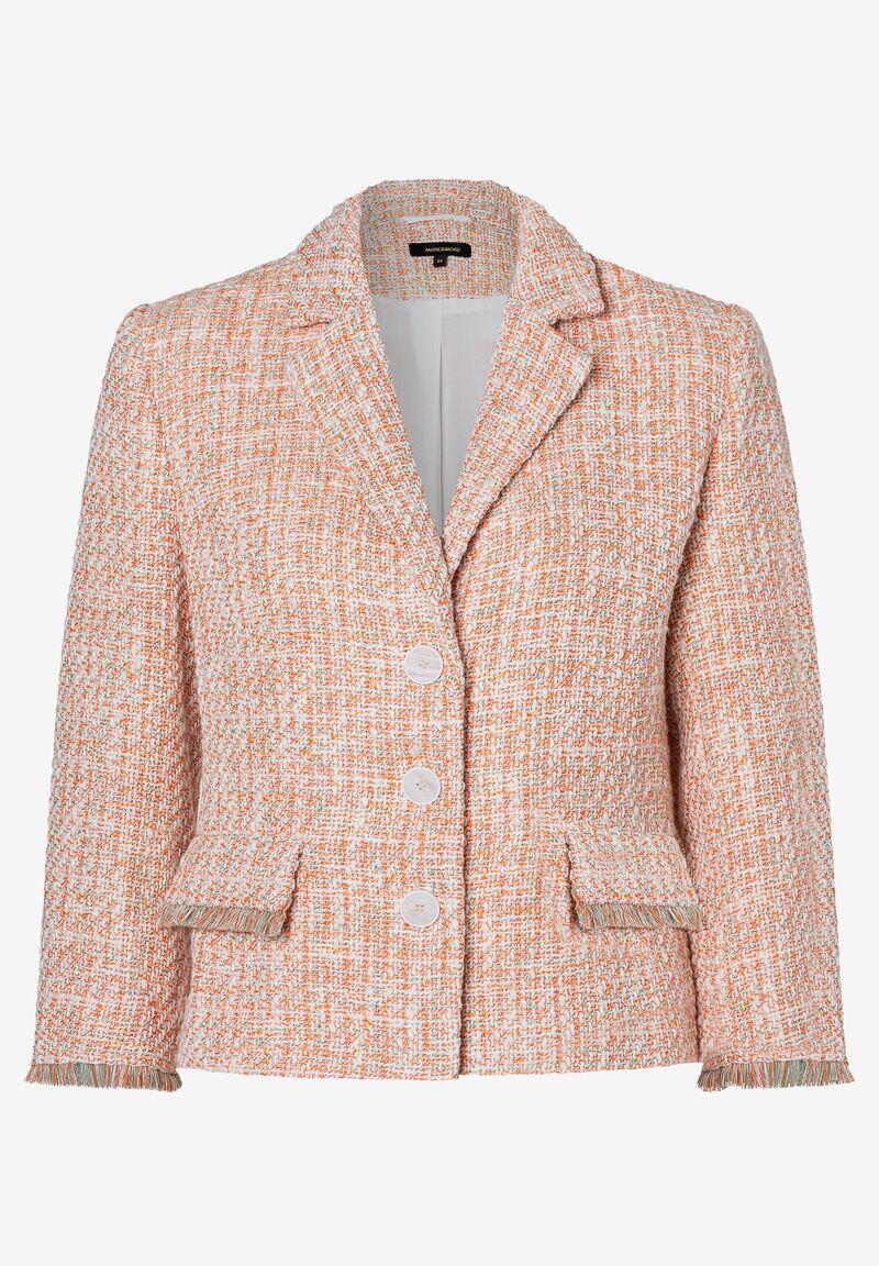 MORE & MORE - Bouclé Blazer orange - Gr. - 40 von MORE & MORE