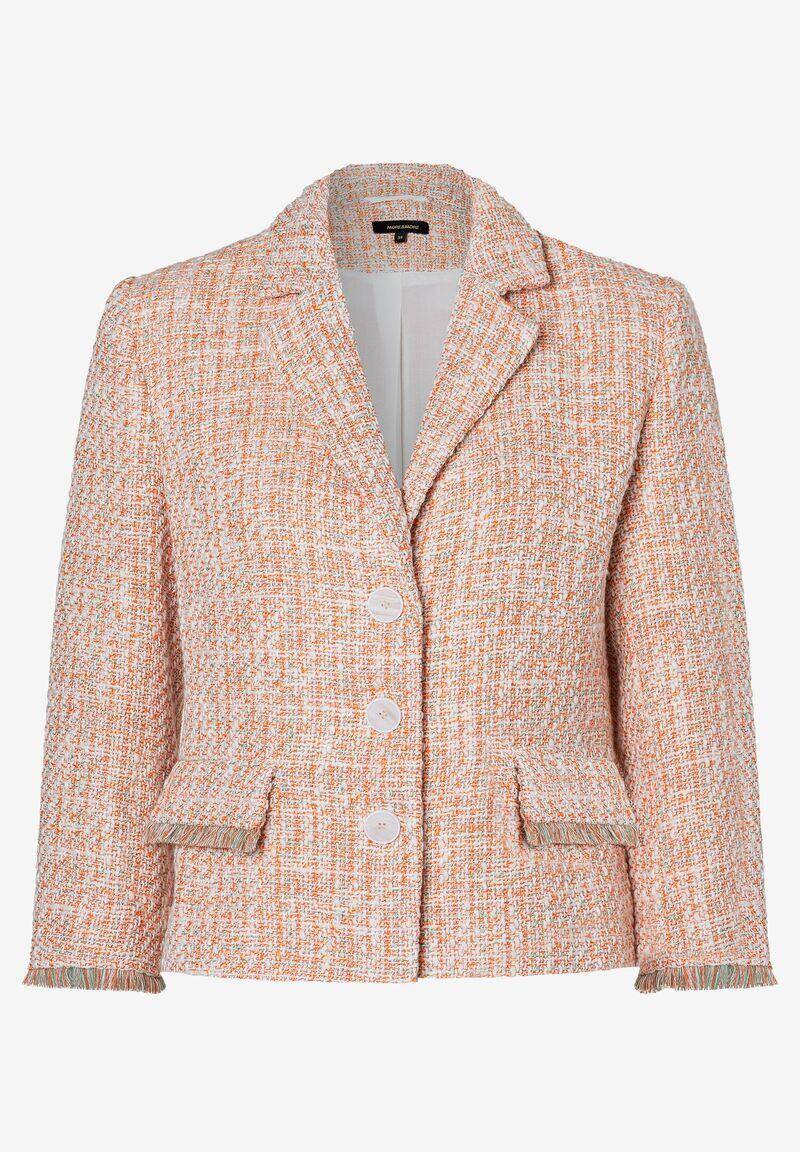 MORE & MORE - Bouclé Blazer orange - Gr. - 46 von MORE & MORE