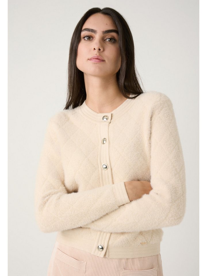 MORE&MORE Cardigan kuschelige Fell-Strickjacke von MORE&MORE