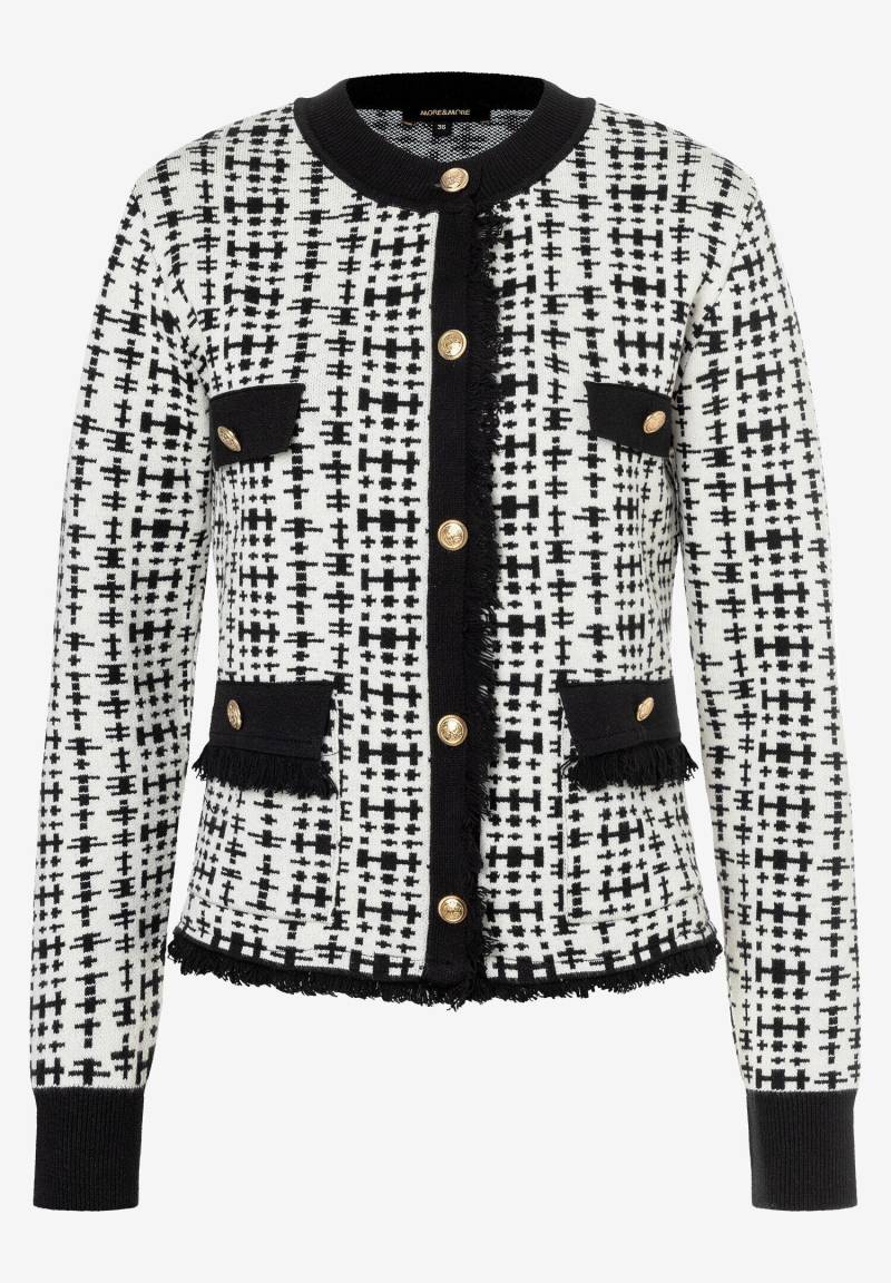MORE & MORE - Cardigan mit Muster schwarz - Gr. - 34 von MORE & MORE
