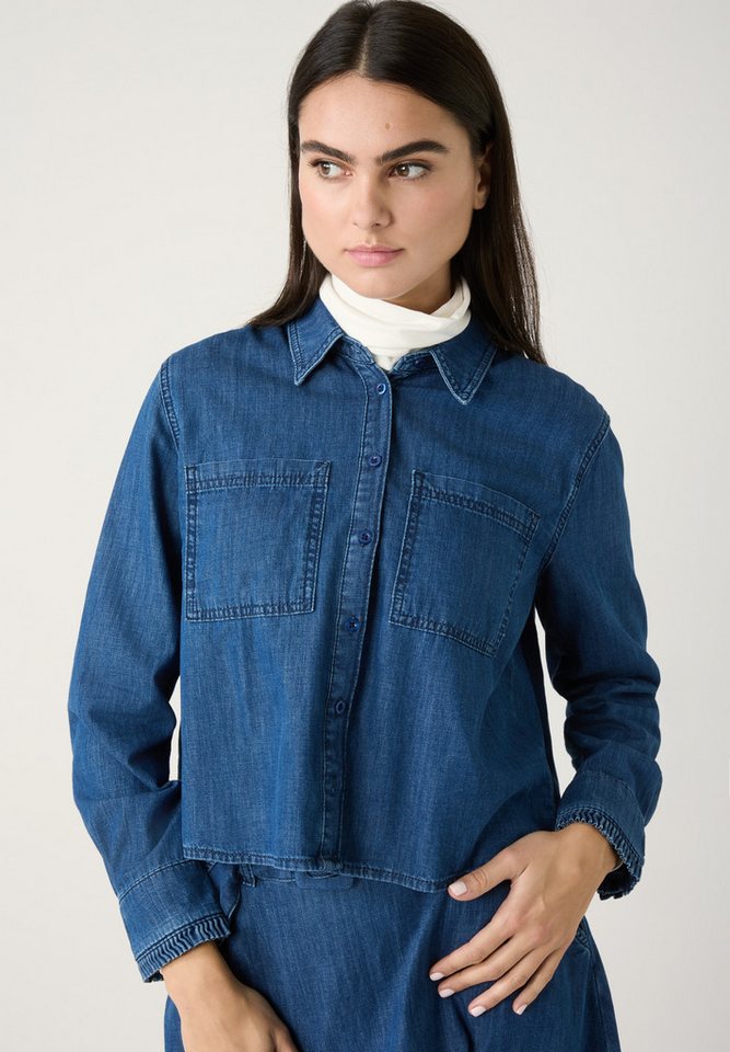 MORE&MORE Hemdbluse Light Denim Blouse von MORE&MORE
