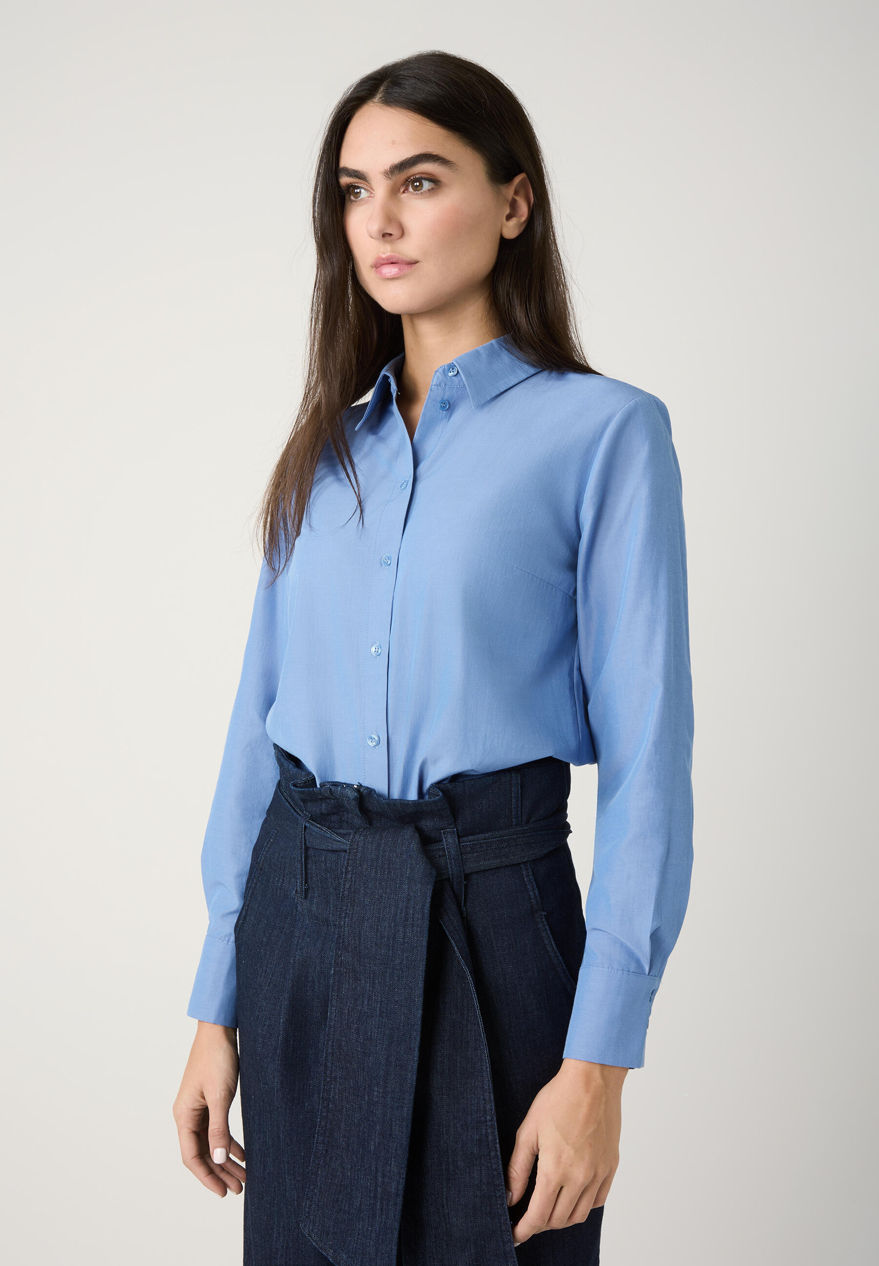 MORE & MORE - Hemdbluse blau - Gr. - 42 von MORE & MORE