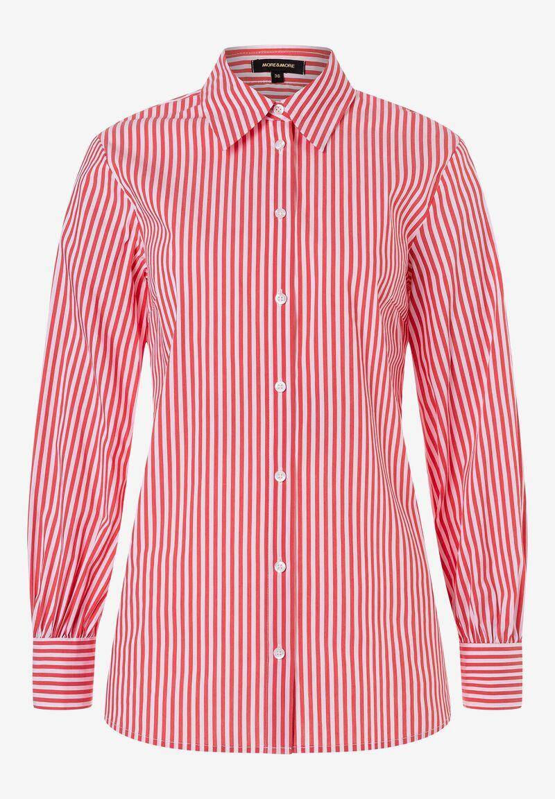 MORE & MORE - Hemdbluse gestreift rot/weiß - Gr. - 38 von MORE & MORE