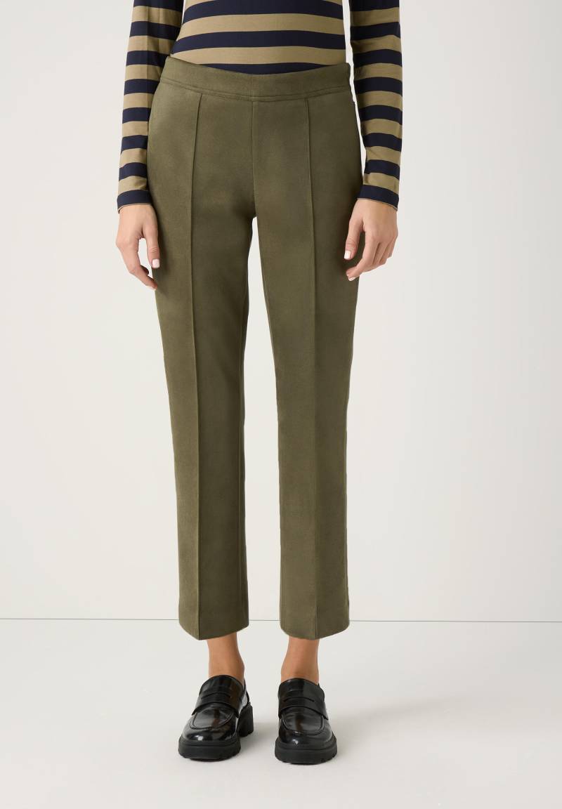 MORE & MORE - Hose in Wildleder-Optik grün - Gr. - 38 von MORE & MORE