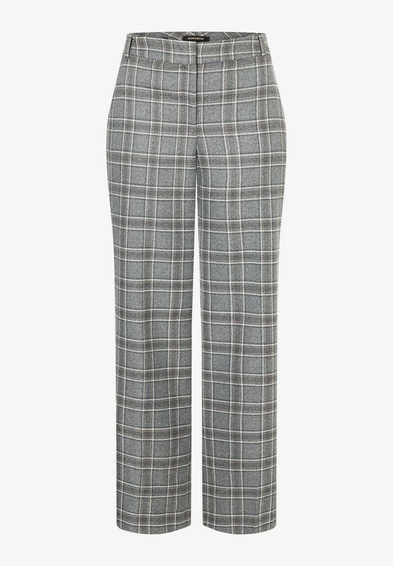 MORE & MORE - Hose mit Karomuster grau - Gr. - 34 von MORE & MORE